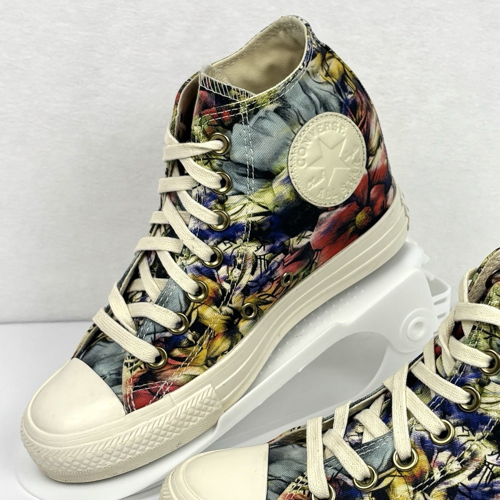 Converse Chuck Taylor All Star Lux Hi Floral Hidden Heel Wedge 547195C Women 7